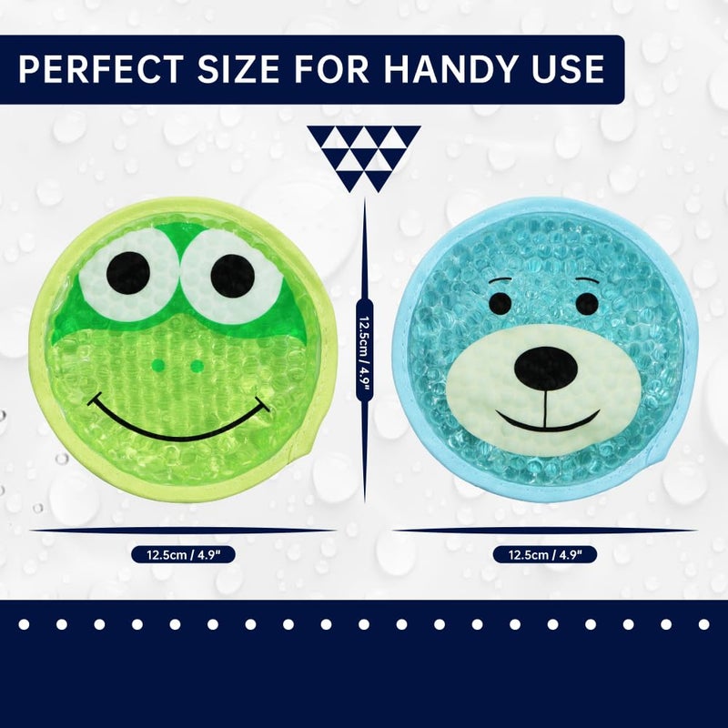 SEIWEHIDO Gel Ice Pack for Injuries 2 Packs Cute Reusable Hot Cold Gel Packs for Fever Pain Relief Wisdom Teeth First Aid and Neck Head Arms Legs Knee Ankle - Image 5